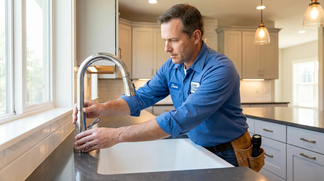 Kitchen faucet installation by Johns Plumbing LLC in Piggott