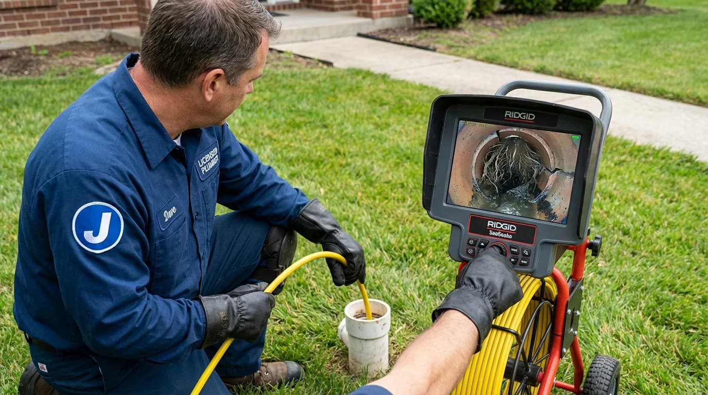 Sewer camera inspection being performed by Johns Plumbing LLC in Piggott